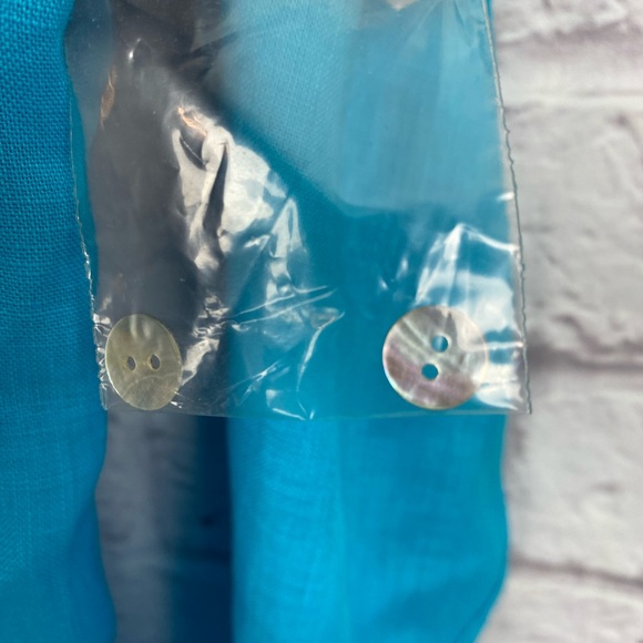 NWT David N. 100% Linen Button Down Shirt Size M - Picture 7 of 7